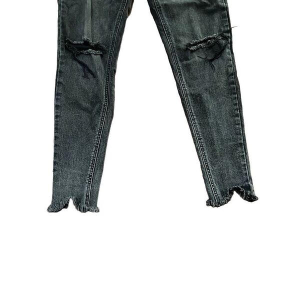 Wild fable black denim raw hem skinny ankle jeans - Picture 2 of 6